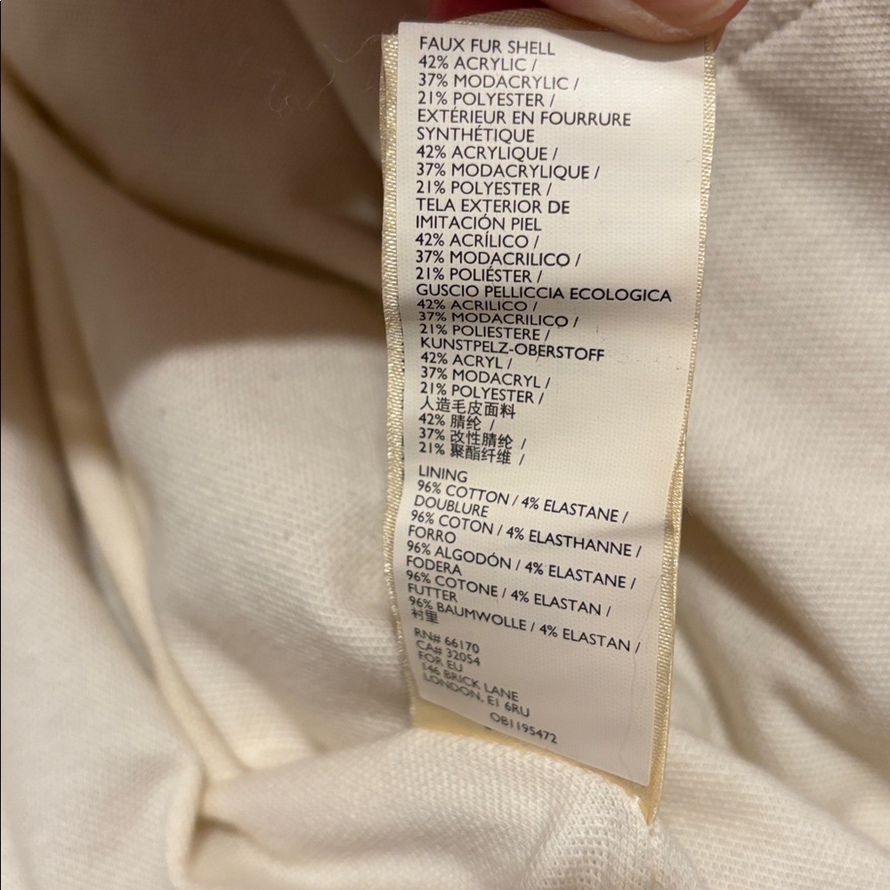 BNNW anthropolgie brenna faux fur coat - Picture 7 of 10
